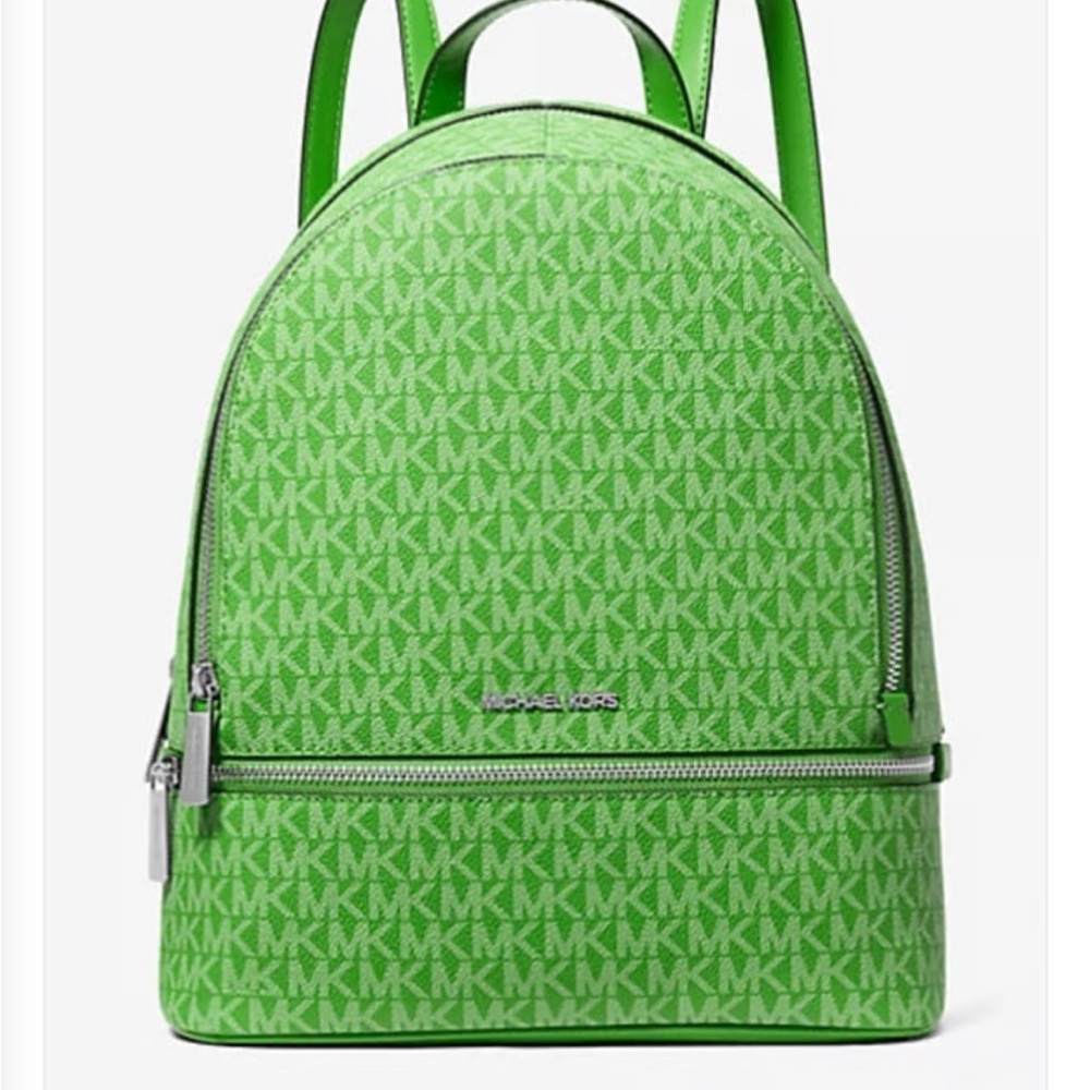 Michael Kors Jungle Green Rhea Backpack